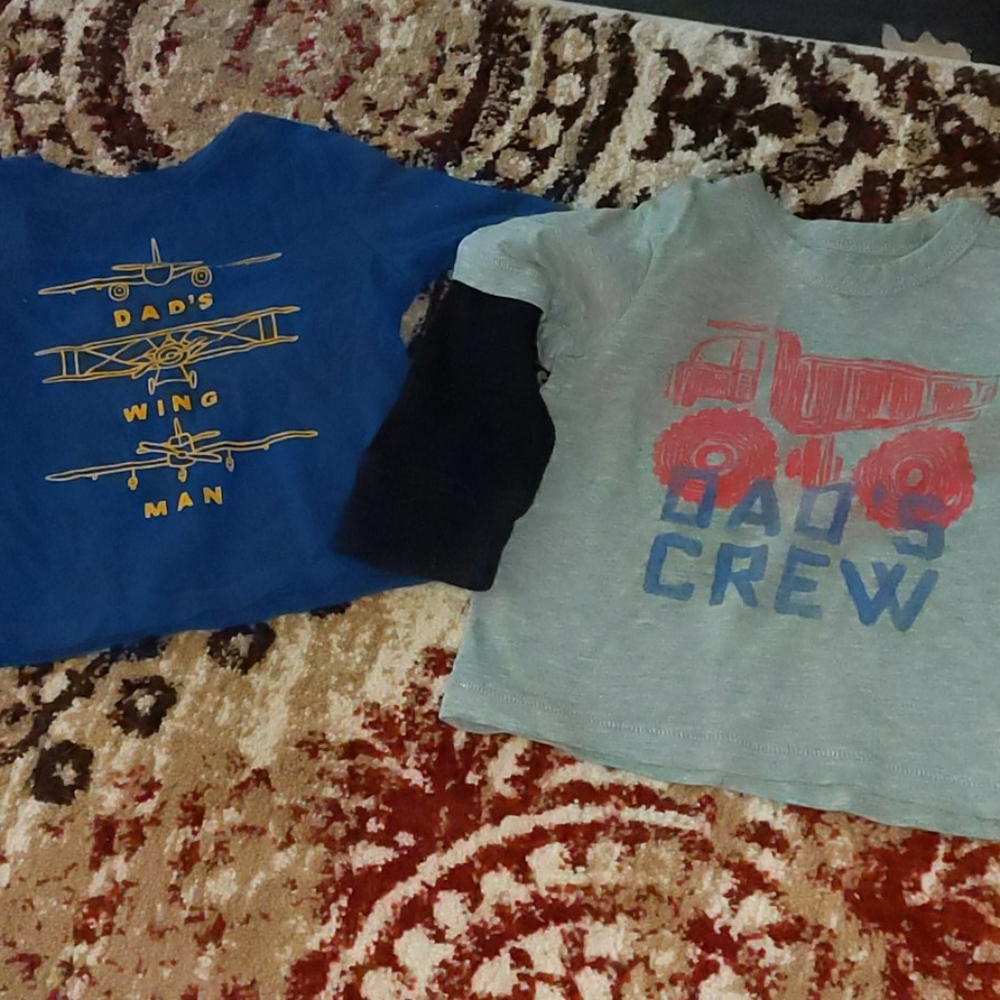 Two long sleeve 18 MO shirts